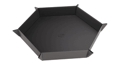 Gamegenic Magnetic Dice Tray Hexagonal - Black and Grey